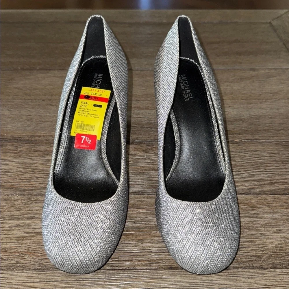 MICHAEL Michael Kors Porter Slip On Pumps Silver